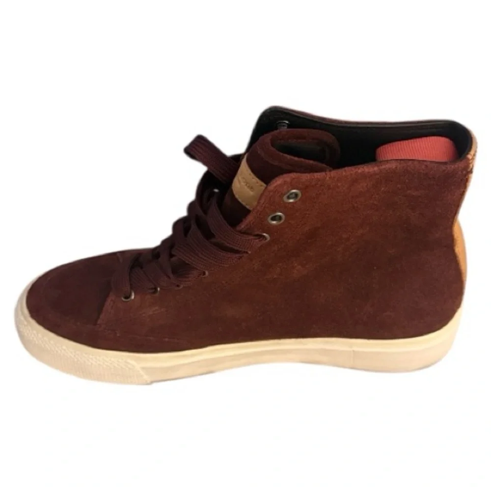 Rag & Bone RB High Top Suede Sneakers - Merlot - Picture 8 of 14